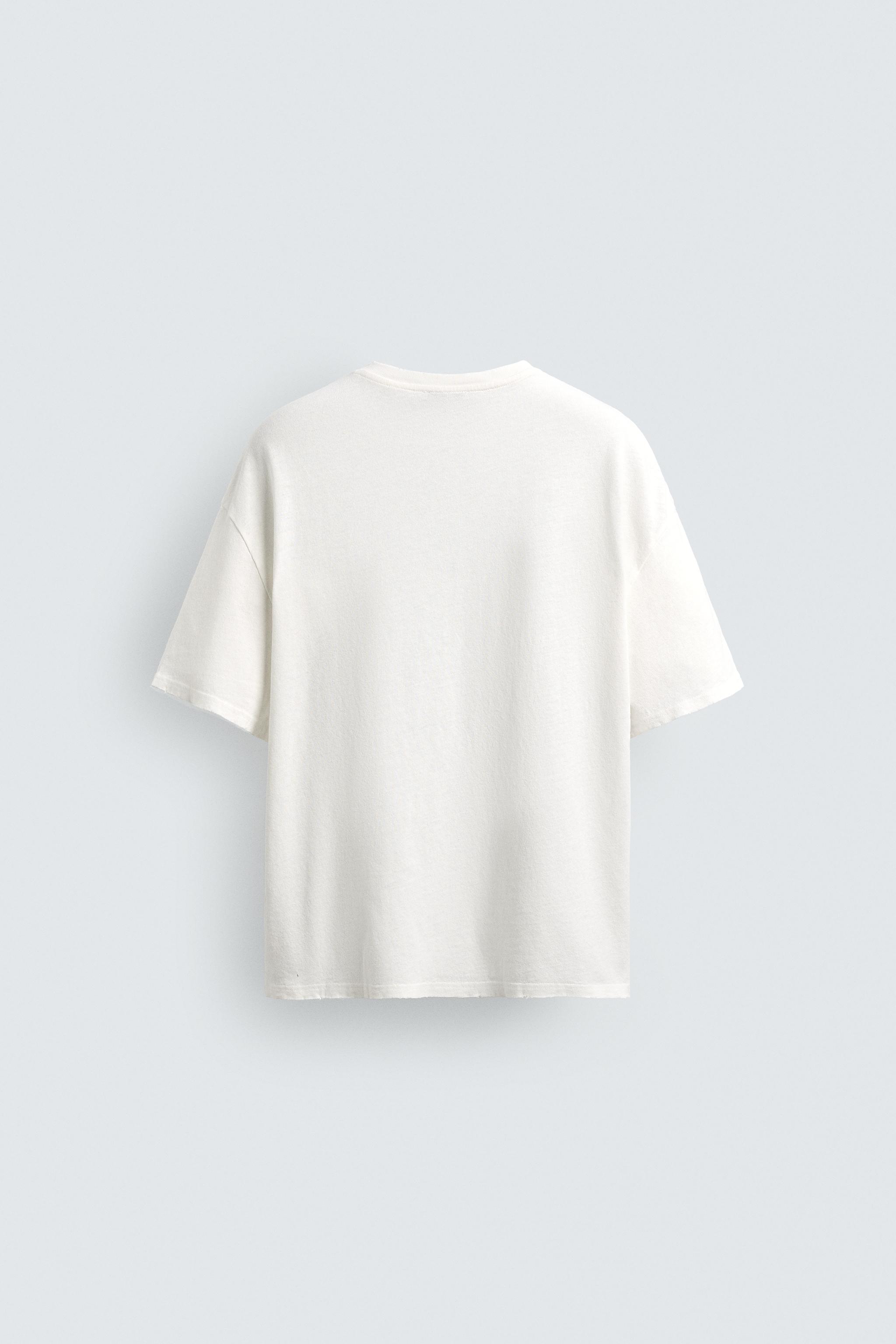T-SHIRT COL V COTON-CHANVRE
